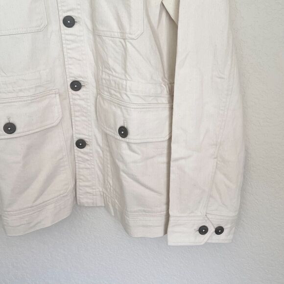 Ted Baker London Mens Summer Utility Jacket Cotton Cream Size 3 - Picture 4 of 11